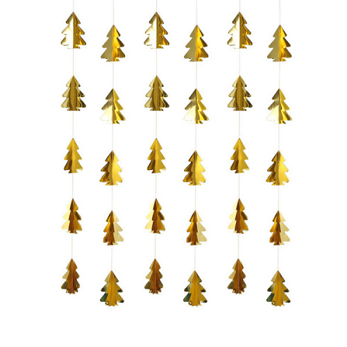 Гирлянда-подвеска Ёлочки, Золото, 200 см, 1 уп.