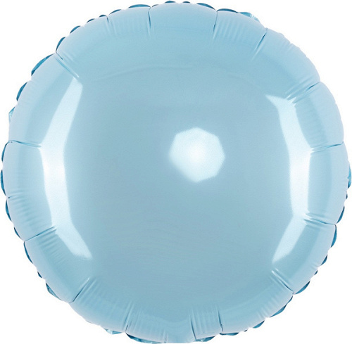 Шар (18''/46 см) Круг, Голубой, Макарунс, 1 шт.