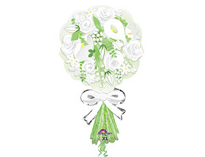 A Шар (44''/112 см) Фигура, Букет невесты, 1 шт. в уп.									