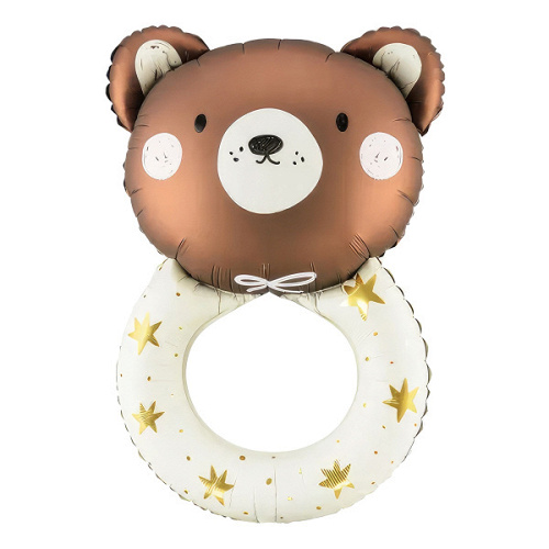 ПД Шар (26"/66 см) Фигура, Погремушка Мишка, 1 шт. в уп.