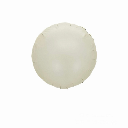 Шар (18"/46 см) Круг, Сатин, Крем, 1 шт.