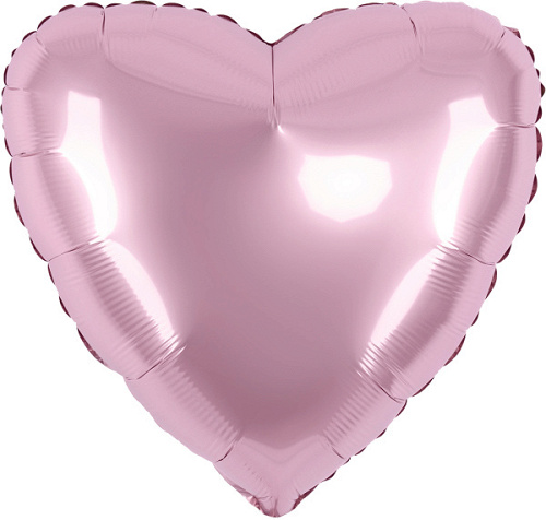 Шар (18''/46 см) Сердце, Розовый, Макарунс, 1 шт.