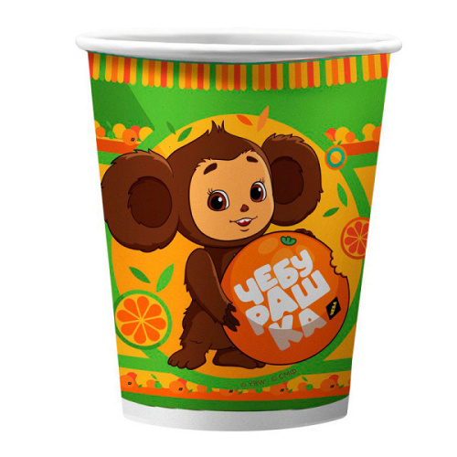 Стаканы (250 мл) Чебурашка, 6 шт.