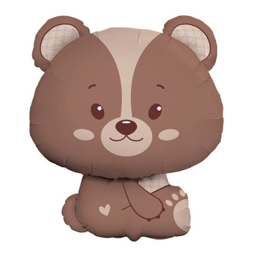 Шар (13"/33 см) Мини-фигура, Медвежонок, Волшебный лес, 1 шт.