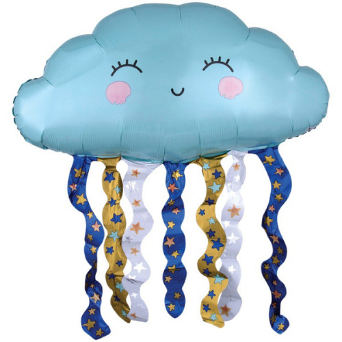 A Шар (30"/76 см) Фигура, Облачко с лентами, 1 шт. в уп.