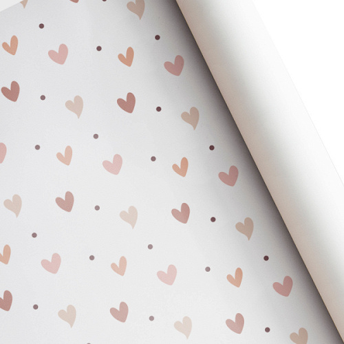 Бумага подарочная "Сердца" / листы