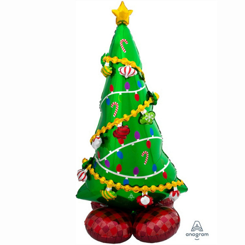 A Шар 3D (62"/157 см) Фигура, Новогодняя Елочка, 1 шт. в уп.