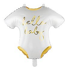 ПД Шар (20"/51 см) Фигура, Боди, HELLO BABY, Белый, 1 шт. в уп.