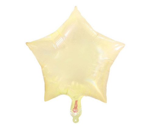 Шар (18"/46 см) Звезда, Желтый, Кристалл, 1 шт.
