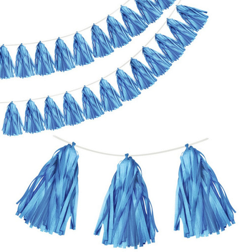 Гирлянда Тассел, Голубой, 35*12 см, 12 листов.