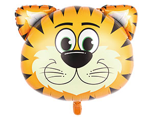 Шар (30"/76 см) Фигура, Тигренок голова большая, 1 шт. в уп.