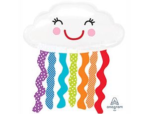 A Шар (23''/58 см) Фигура, Облако с дождиком, 1 шт. в уп.