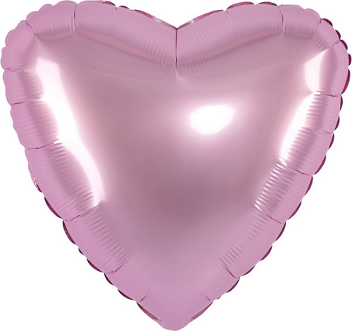 Шар (19"/48 см) Сердце, Мистик Фламинго, Сатин, 1 шт.