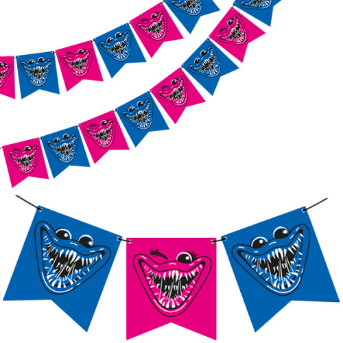 Гирлянда Флажки, Зубастики, 300 см, 1 уп.