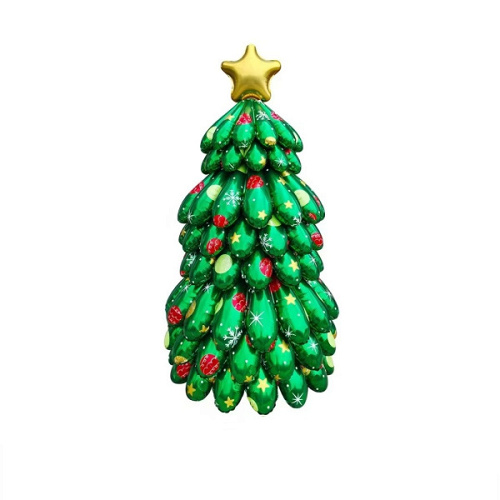 Шар 3D (51''/130 см) Фигура, Новогодняя елка, Зеленый, 1 шт.