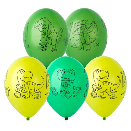 Шелкография пастель 14" Динозавры