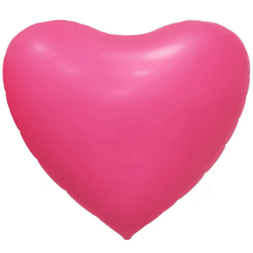 Шар (68"/173 см) Сердце, Фуше, Сатин, 1 шт. в уп.