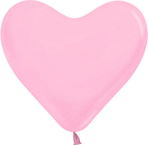 S Сердце (12''/30 см) Розовый (009), пастель, 50 шт. (412300)