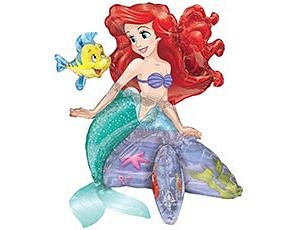 A Шар 3D (20"/51 см) Фигура, Русалочка Ариэль, 1 шт. в уп.