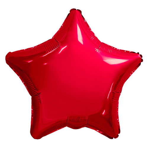 Шар (19''/48 см) Звезда, Красный, 1 шт.
