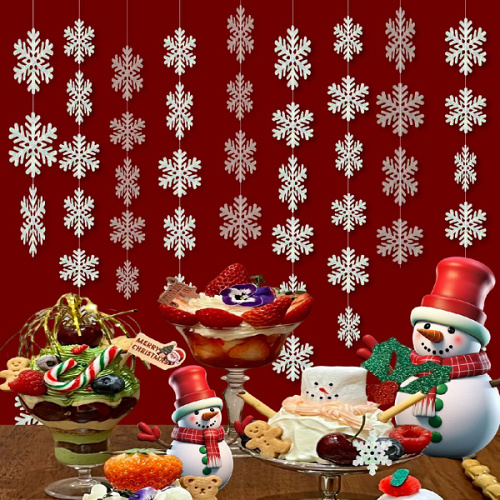 Гирлянда-подвеска, Снежинки, Голография, 200 см, 1 уп.