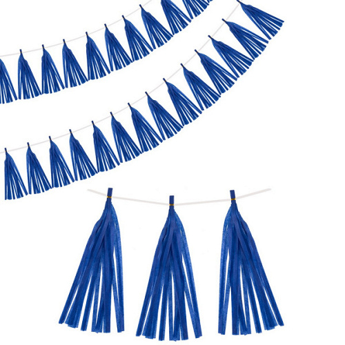Гирлянда Тассел, Синий, 35*12 см, 12 листов.