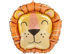 A Шар (28"/71 см) Фигура, Голова, Лев, 1 шт. в уп.