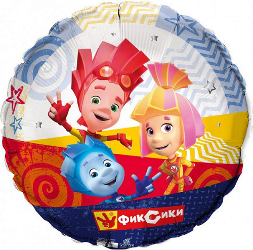 Шар (18''/46 см) Круг, Фиксики Друзья, 1 шт.