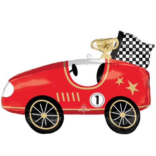 A Шар (31"/79 см) Фигура, Машина Гоночная, Ретро, 1 шт. в уп.