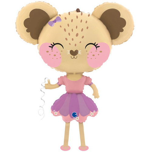 G Шар 3D (36"/91 см) Фигура, Мышь, Балерина, 1 шт. в уп.