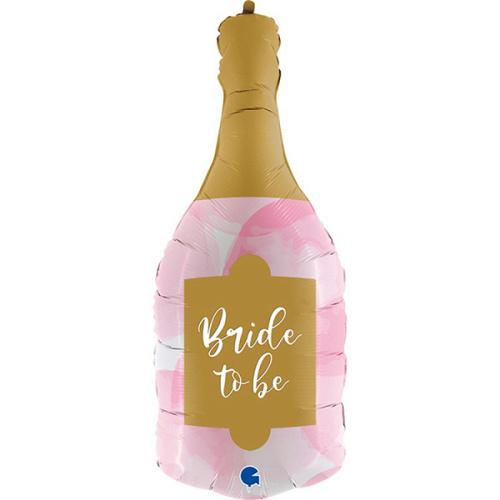 G Шар (32"/81 см) Фигура, Бутылка шампанского, BRIDE TO BE, 1 шт. в уп.