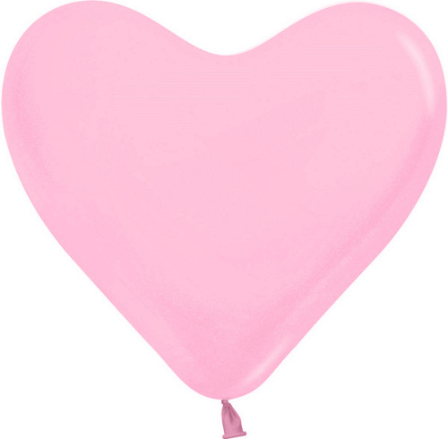S Сердце (12''/30 см) Розовый (009), пастель, 50 шт. (412300)