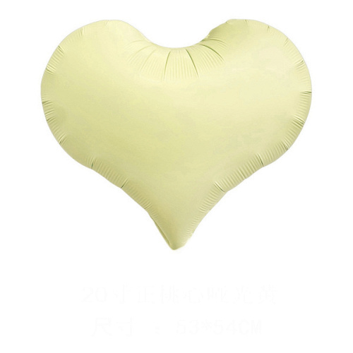 Шар (24"/61 см) Сердце, Желтый, 1 шт. в уп.