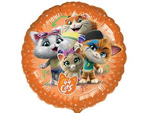 A Шар (18"/46 см) Круг, 44 котенка, 1 шт. в уп.